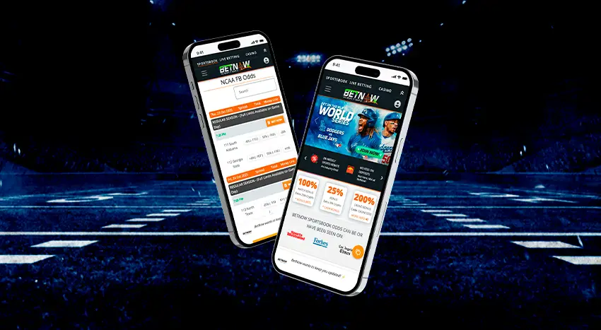 An image of the BetNow betting App interface