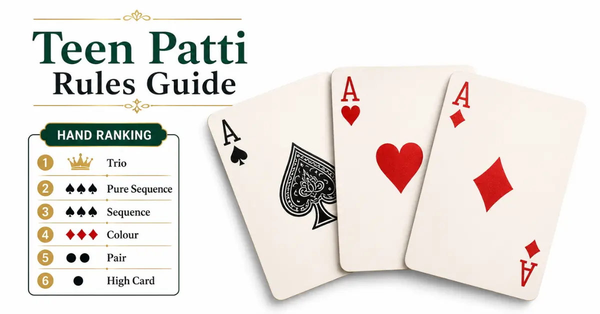 Teen Patti Sequences Colours and Pairs Made Simple
