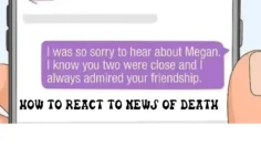 how to react to news of death